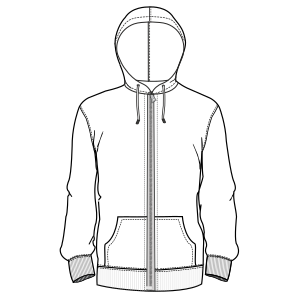 Fashion sewing patterns for MEN Jackets Hoodie 4687